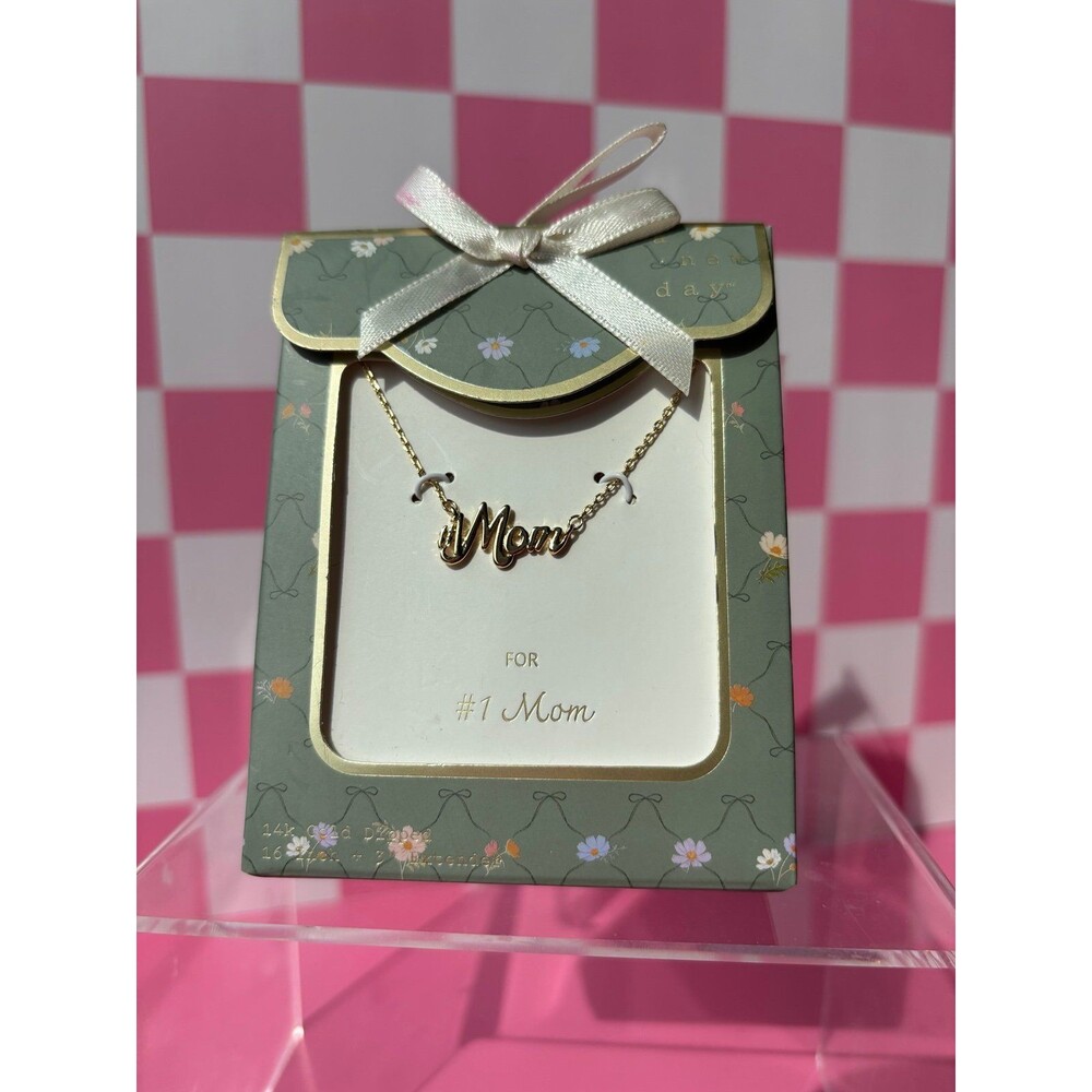 #1 Mom Gold Necklace